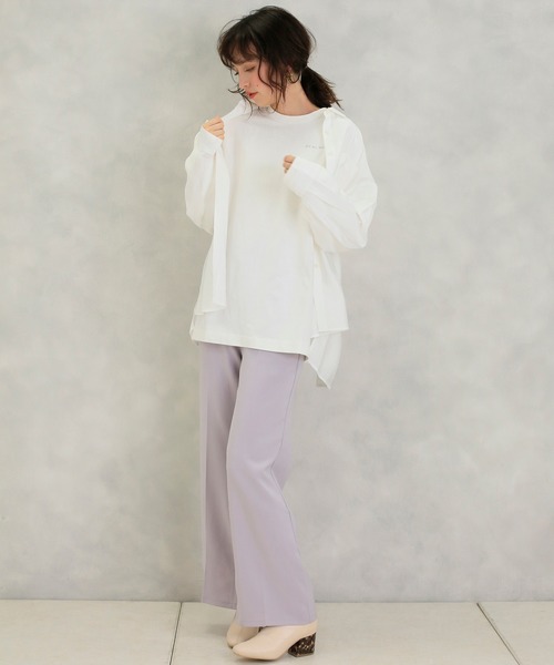 one after another NICE CLAUP（ワンアフターアナザーナイスクラップ）の「開襟後ろリボンブラウス（シャツ/ブラウス・レディース・ベージュ/ブラウン/オフホワイト/ミント・FREE）」の10枚目の写真