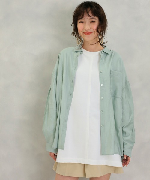 one after another NICE CLAUP（ワンアフターアナザーナイスクラップ）の「開襟後ろリボンブラウス（シャツ/ブラウス・レディース・ベージュ/ブラウン/オフホワイト/ミント・FREE）」の18枚目の写真