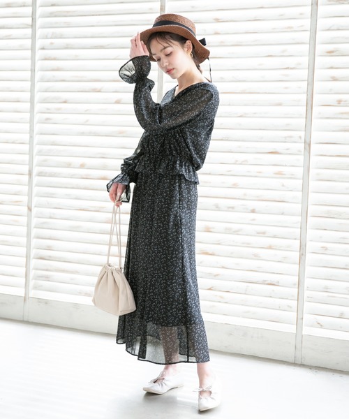 Heather(ヘザー)の「フラワーAラインロングスカート 874515(スカート・レディース・ホワイト系その他/ブラック系その他/ブルー系その他・FREE)」の19枚目の写真