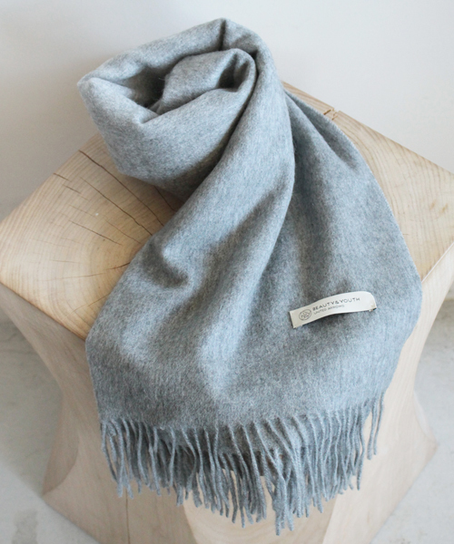 BEAUTY&YOUTH UNITED ARROWS（ビューティーアンドユースユナイテッドアローズ）の「BYTF∵カシミヤ60×160ストール ◆（ストール/ショール・レディース・ホワイト/ブラック/ライトグレー/ライトブルー/ライトピンク/ベージュ・ﾌﾘ-）」の11枚目の写真
