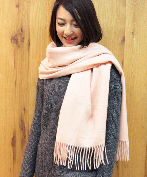 BEAUTY&YOUTH UNITED ARROWS（ビューティーアンドユースユナイテッドアローズ）の「BYTF∵カシミヤ60×160ストール ◆（ストール/ショール・レディース・ホワイト/ブラック/ライトグレー/ライトブルー/ライトピンク/ベージュ・ﾌﾘ-）」の18枚目の写真
