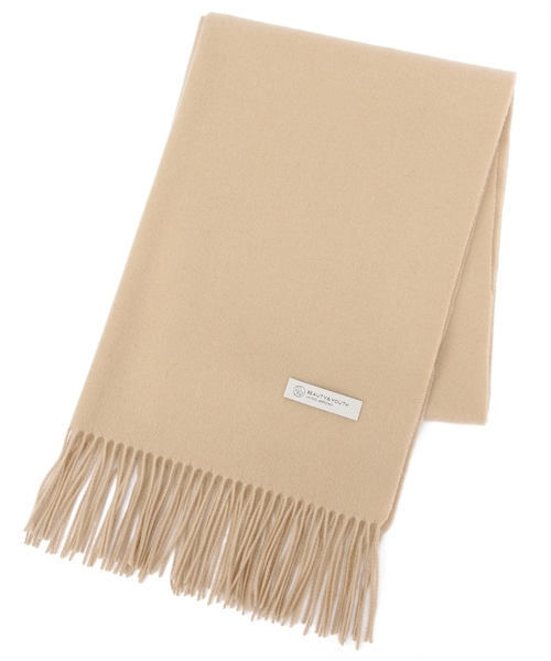 BEAUTY&YOUTH UNITED ARROWS（ビューティーアンドユースユナイテッドアローズ）の「BYTF∵カシミヤ60×160ストール ◆（ストール/ショール・レディース・ホワイト/ブラック/ライトグレー/ライトブルー/ライトピンク/ベージュ・ﾌﾘ-）」の4枚目の写真