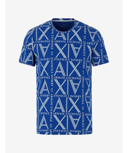 ARMANI EXCHANGE(アルマーニエクスチェンジ)の「【A|Xアルマーニ エクスチェンジ】A|Xロゴパターン 半袖クルーネックTシャツ/SLIM(Tシャツ/カットソー・メンズ・ホワイト/ブルー/イエロー・MEDIUM/X-SMALL/SMALL/X-LARGE/LARGE)」の2枚目の写真