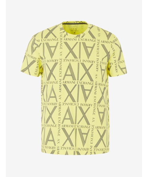 ARMANI EXCHANGE(アルマーニエクスチェンジ)の「【A|Xアルマーニ エクスチェンジ】A|Xロゴパターン 半袖クルーネックTシャツ/SLIM(Tシャツ/カットソー・メンズ・ホワイト/ブルー/イエロー・MEDIUM/X-SMALL/SMALL/X-LARGE/LARGE)」の4枚目の写真