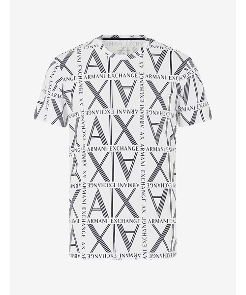 ARMANI EXCHANGE(アルマーニエクスチェンジ)の「【A|Xアルマーニ エクスチェンジ】A|Xロゴパターン 半袖クルーネックTシャツ/SLIM(Tシャツ/カットソー・メンズ・ホワイト/ブルー/イエロー・MEDIUM/X-SMALL/SMALL/X-LARGE/LARGE)」の9枚目の写真