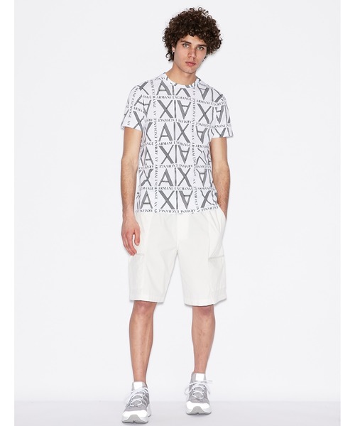 ARMANI EXCHANGE(アルマーニエクスチェンジ)の「【A|Xアルマーニ エクスチェンジ】A|Xロゴパターン 半袖クルーネックTシャツ/SLIM(Tシャツ/カットソー・メンズ・ホワイト/ブルー/イエロー・MEDIUM/X-SMALL/SMALL/X-LARGE/LARGE)」の12枚目の写真