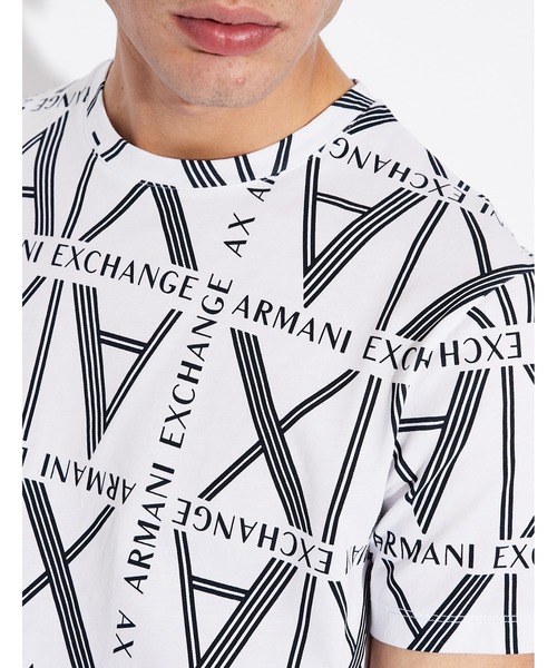 ARMANI EXCHANGE(アルマーニエクスチェンジ)の「【A|Xアルマーニ エクスチェンジ】A|Xロゴパターン 半袖クルーネックTシャツ/SLIM(Tシャツ/カットソー・メンズ・ホワイト/ブルー/イエロー・MEDIUM/X-SMALL/SMALL/X-LARGE/LARGE)」の10枚目の写真