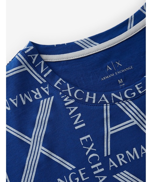 ARMANI EXCHANGE(アルマーニエクスチェンジ)の「【A|Xアルマーニ エクスチェンジ】A|Xロゴパターン 半袖クルーネックTシャツ/SLIM(Tシャツ/カットソー・メンズ・ホワイト/ブルー/イエロー・MEDIUM/X-SMALL/SMALL/X-LARGE/LARGE)」の15枚目の写真