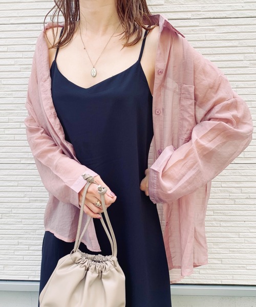 CLEA（クレア）の「【カラバリ豊富】ニュアンスカラーシャツ（シャツ/ブラウス・レディース・ホワイト/ベージュ/パープル/オリーブ/ライトカーキ/グレイッシュベージュ/ピンク/ミント・FREE）」の22枚目の写真