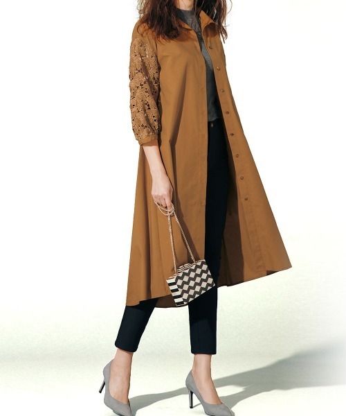 袖レースロングシャツワンピース ワンピース Ranan ラナン のファッション通販 Zozotown