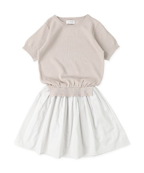 quoti use fith(クゥオティ ユース フィス)の「斜め編みニット切り替えワンピース(ワンピース・キッズ・ベージュ/グレー/チャコールグレー・100/130/110/120/90)」の15枚目の写真