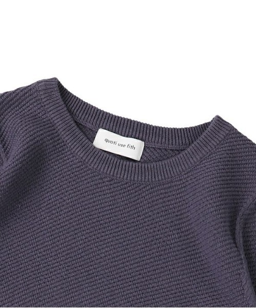 quoti use fith(クゥオティ ユース フィス)の「斜め編みニット切り替えワンピース(ワンピース・キッズ・ベージュ/グレー/チャコールグレー・100/130/110/120/90)」の12枚目の写真