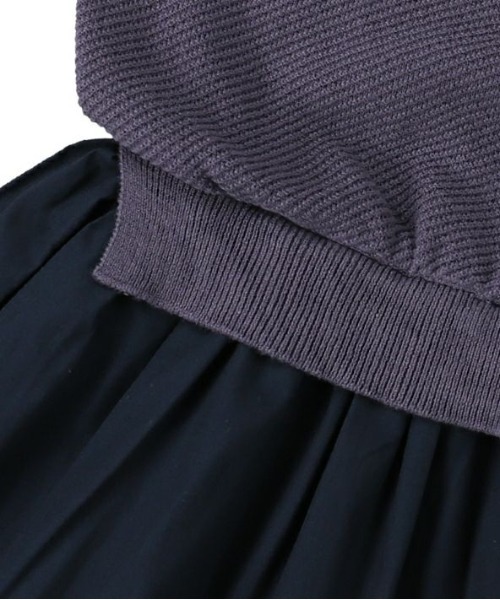 quoti use fith(クゥオティ ユース フィス)の「斜め編みニット切り替えワンピース(ワンピース・キッズ・ベージュ/グレー/チャコールグレー・100/130/110/120/90)」の10枚目の写真