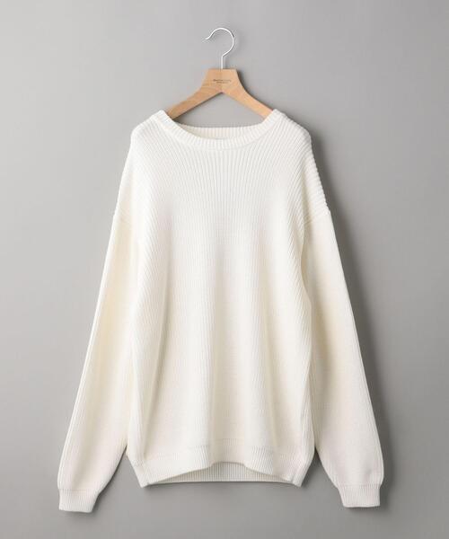 BEAUTY&YOUTH UNITED ARROWS（ビューティーアンドユースユナイテッドアローズ）の「【WEB限定】by ボリューミー アゼ ワイド ニット（ニット/セーター・メンズ・ブラック/ベージュ/ネイビー/ライム/ケリー/ピンク/レッド/ホワイト/ライトグレー/ダークブラウン・M/S/L）」の22枚目の写真