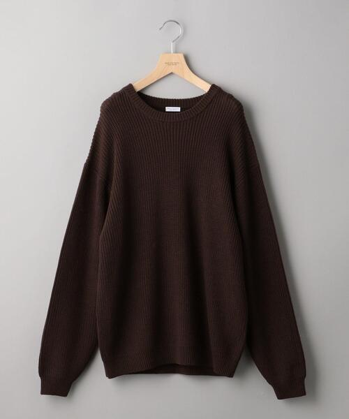 BEAUTY&YOUTH UNITED ARROWS（ビューティーアンドユースユナイテッドアローズ）の「【WEB限定】by ボリューミー アゼ ワイド ニット（ニット/セーター・メンズ・ブラック/ベージュ/ネイビー/ライム/ケリー/ピンク/レッド/ホワイト/ライトグレー/ダークブラウン・M/S/L）」の14枚目の写真