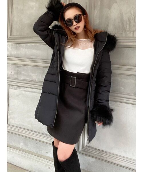 RESEXXY（リゼクシー）の「ハイウエストタイトスカート（スカート・レディース・ブラック/グレー/キャメル・FREE）」の4枚目の写真