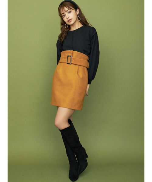 RESEXXY（リゼクシー）の「ハイウエストタイトスカート（スカート・レディース・ブラック/グレー/キャメル・FREE）」の11枚目の写真