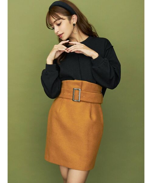 RESEXXY（リゼクシー）の「ハイウエストタイトスカート（スカート・レディース・ブラック/グレー/キャメル・FREE）」の12枚目の写真