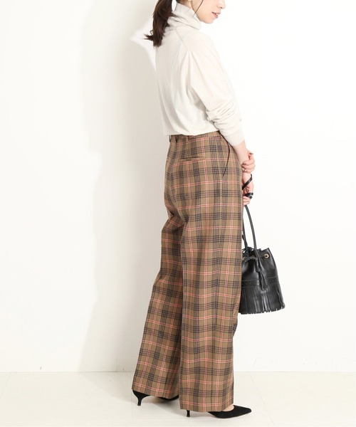 VERMEIL par iena（ヴェルメイユパーイエナ）の「ウールチェックワイドパンツ◆（その他パンツ・レディース・キャメル/ネイビー・40/38/36）」の20枚目の写真