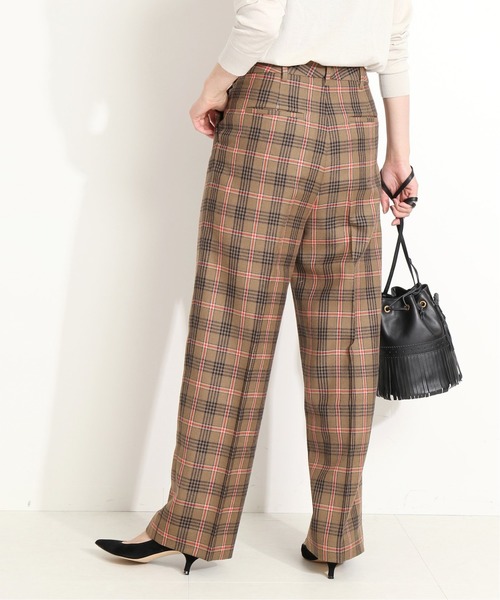 VERMEIL par iena（ヴェルメイユパーイエナ）の「ウールチェックワイドパンツ◆（その他パンツ・レディース・キャメル/ネイビー・40/38/36）」の14枚目の写真