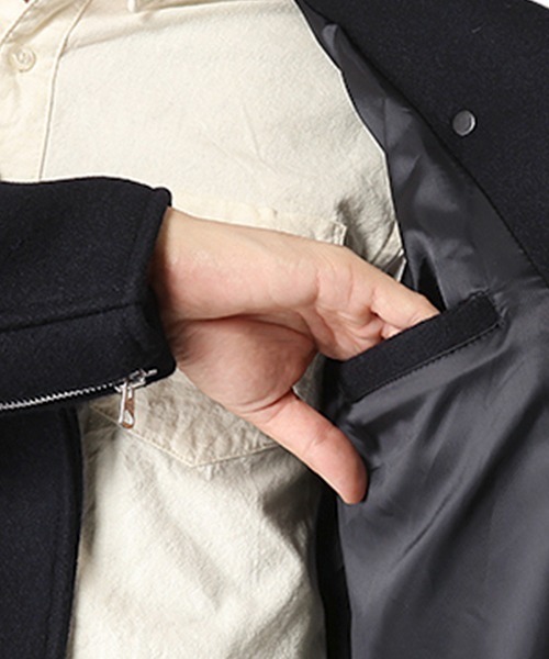 schott(ショット)の「Schott ショット 779 ウール ジップ ピーコート 7505(ピーコート・メンズ・ダークネイビー・40/38/42)」の12枚目の写真