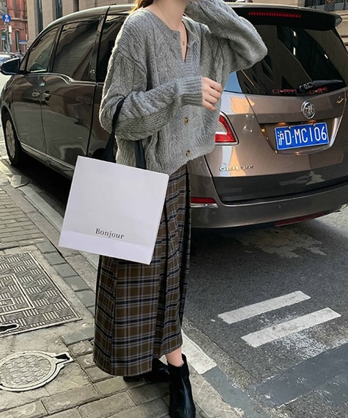 Girly Doll（ガーリードール）の「チェックボックスプリーツスカート（スカート・レディース・ネイビー/グリーン/ブラウン・M/L）」の10枚目の写真