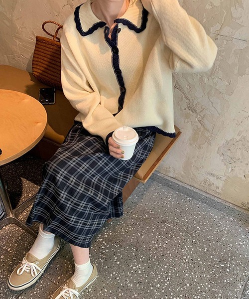 Girly Doll（ガーリードール）の「チェックボックスプリーツスカート（スカート・レディース・ネイビー/グリーン/ブラウン・M/L）」の20枚目の写真