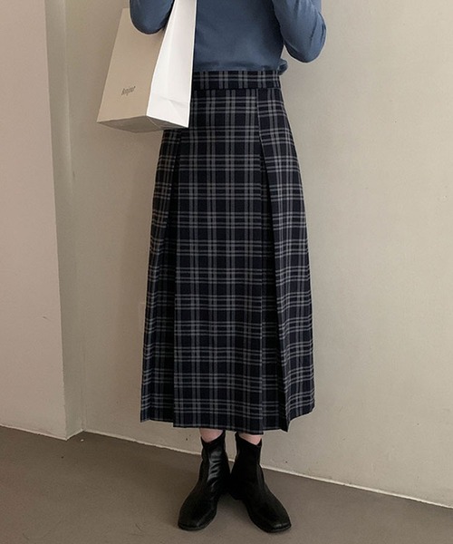 バーバリーロンドン♡チェック柄 プリーツスカート＆ストール ダークブラウン バーバリーロンドン♡チェック柄 プリーツスカート＆ストール