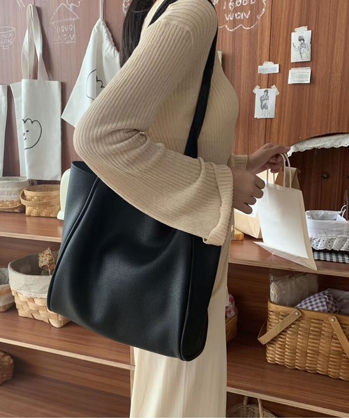 セール Dictionary ディクショナリー ポーチ付き ソフトタッチ フェイクレザー トート バッグ トートバッグ Rinc リンク のファッション通販 Zozotown