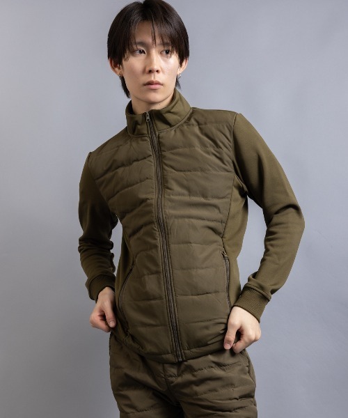 Beno（ビーノ）の「インナーダウン アクティビカル フロントダウン フルジップ スタンドネック ブルゾン（ダウンジャケット/コート・メンズ・ブラック/ネイビー/ベージュ/カーキ/カモフラージュ/チャコールグレー/ライトグレー・LL/M/L）」の5枚目の写真