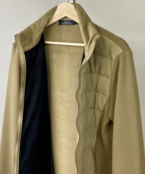 Beno（ビーノ）の「インナーダウン アクティビカル フロントダウン フルジップ スタンドネック ブルゾン（ダウンジャケット/コート・メンズ・ブラック/ネイビー/ベージュ/カーキ/カモフラージュ/チャコールグレー/ライトグレー・LL/M/L）」の10枚目の写真