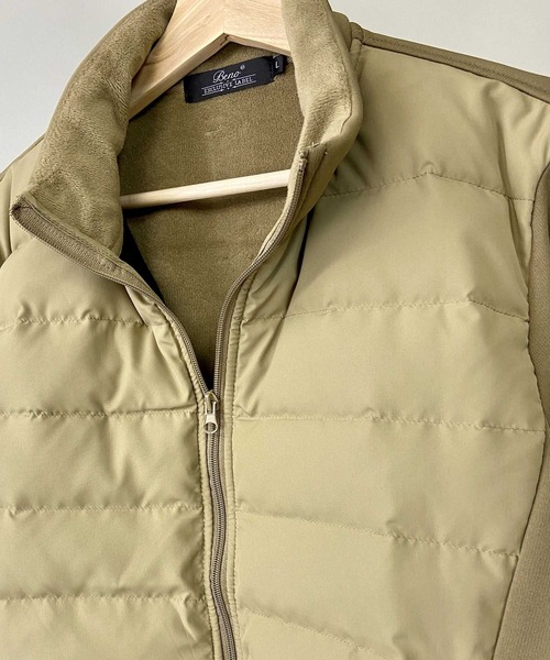 Beno（ビーノ）の「インナーダウン アクティビカル フロントダウン フルジップ スタンドネック ブルゾン（ダウンジャケット/コート・メンズ・ブラック/ネイビー/ベージュ/カーキ/カモフラージュ/チャコールグレー/ライトグレー・LL/M/L）」の9枚目の写真