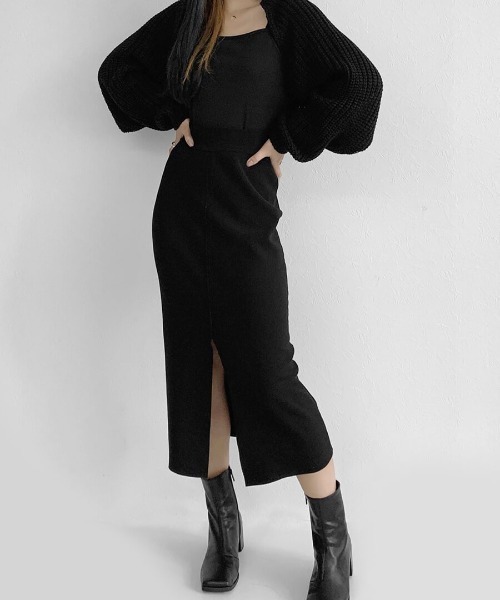 LVEU.（ラブユ.）の「Stretch slit tight skirt / ストレッチ
