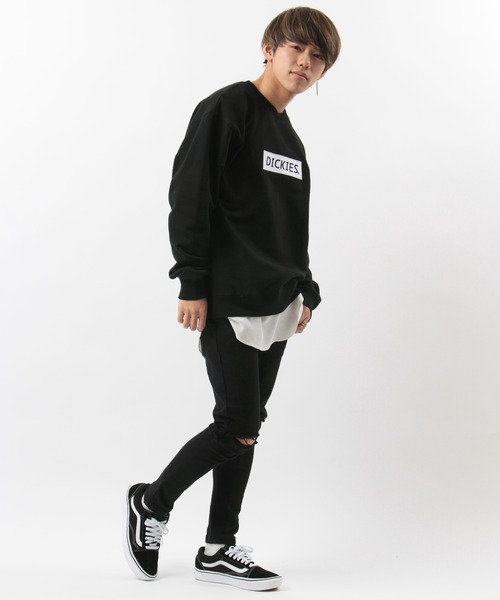 Dickies（ディッキーズ）の「【Dickies/ディッキーズ】 ボックスロゴ ワッペンスウェット/トレーナー（スウェット・メンズ・ブラック/ホワイト/ブラウン・M/XL/L）」の14枚目の写真