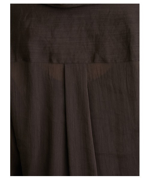 Mila Owen(ミラオーウェン)の「シアーセットアップシャツジャケット(シャツ/ブラウス・レディース・ピンク/チャコールグレー/アイボリー・1/0)」の14枚目の写真