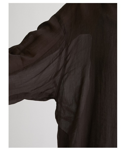 Mila Owen(ミラオーウェン)の「シアーセットアップシャツジャケット(シャツ/ブラウス・レディース・ピンク/チャコールグレー/アイボリー・1/0)」の15枚目の写真