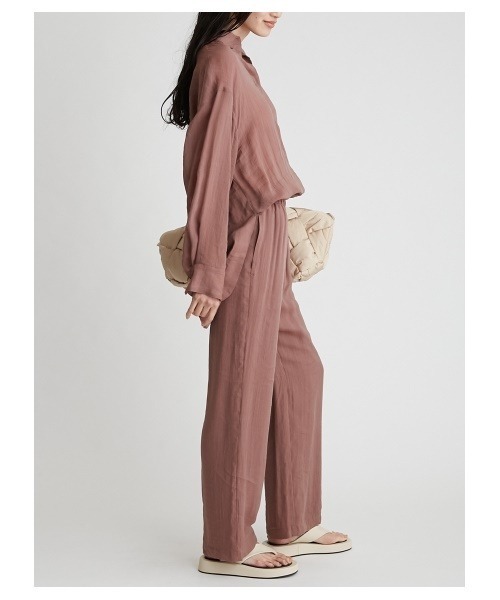 Mila Owen(ミラオーウェン)の「シアーセットアップシャツジャケット(シャツ/ブラウス・レディース・ピンク/チャコールグレー/アイボリー・1/0)」の17枚目の写真