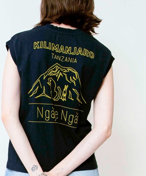 Johnbull（ジョンブル）の「【ｍaRket×JOHNBULL】コラボレーションフレンチスリーブTシャツ(Kilimanjaro)（Tシャツ/カットソー・レディース・ブラック/ホワイト・FREE）」の15枚目の写真