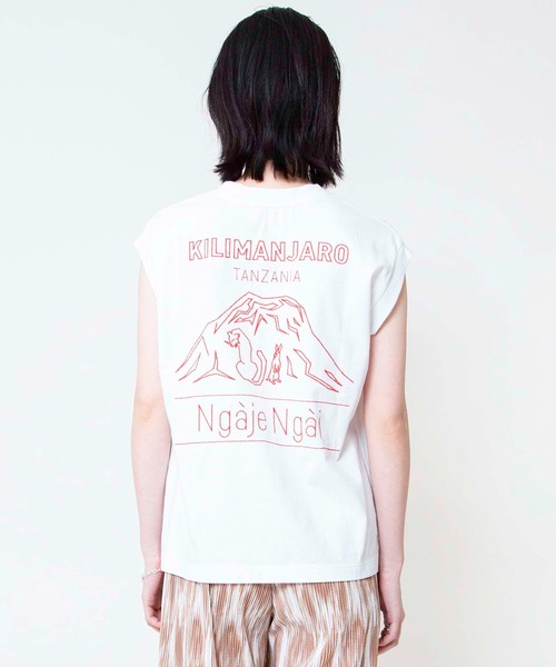 Johnbull（ジョンブル）の「【ｍaRket×JOHNBULL】コラボレーションフレンチスリーブTシャツ(Kilimanjaro)（Tシャツ/カットソー・レディース・ブラック/ホワイト・FREE）」の9枚目の写真