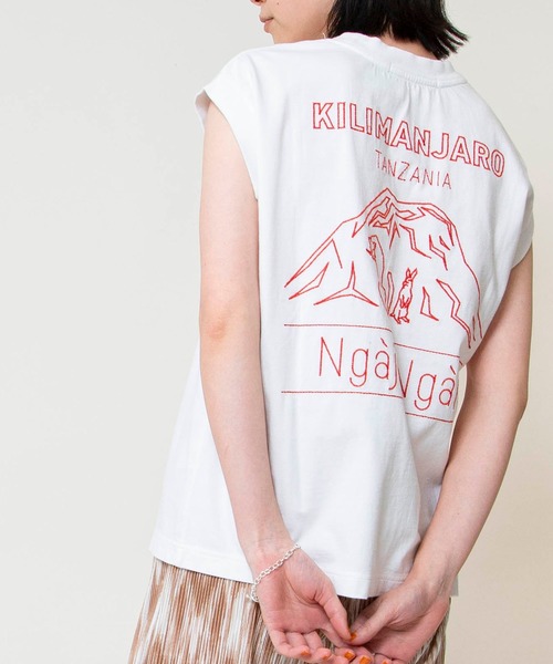 Johnbull（ジョンブル）の「【ｍaRket×JOHNBULL】コラボレーションフレンチスリーブTシャツ(Kilimanjaro)（Tシャツ/カットソー・レディース・ブラック/ホワイト・FREE）」の22枚目の写真