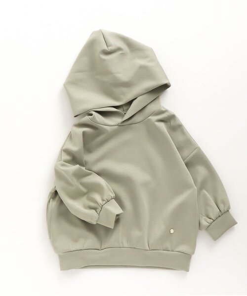 apres les cours（アプレレクール）の「/もちふわプルパーカー（パーカー・キッズ・ベージュ/ミント・80/90/100/110/120/130/140）」の2枚目の写真