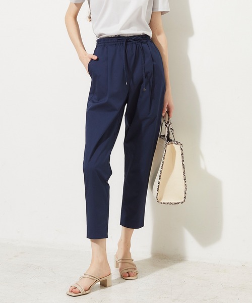 LE SOUK HOLIDAY（ルスークホリデー）の「タックテーパードパンツ（チノパンツ・レディース・ベージュ/ブラウン/ブラック/ネイビー/グリーン/カーキ/オレンジ・61/67/64）」の6枚目の写真