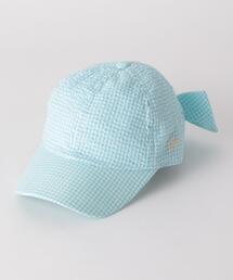 green label relaxing（グリーンレーベルリラクシング）の「GLR ギンガムリボンキャップ（キャップ・キッズ）」