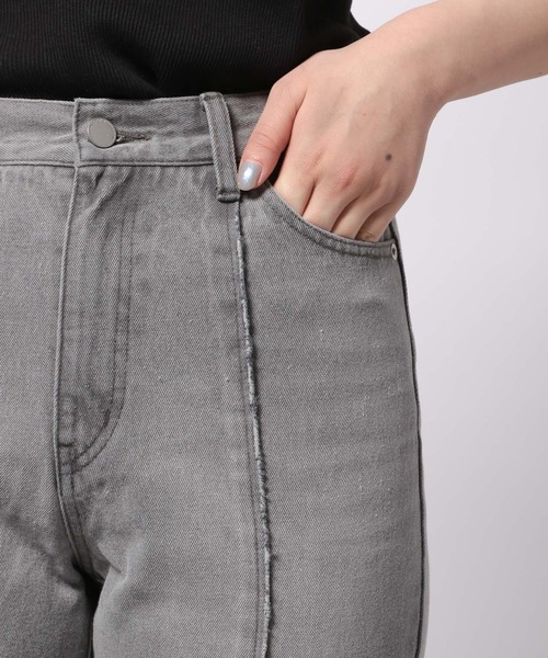 PAGEBOY（ページボーイ）の「センターダメージジーンズ（デニムパンツ・レディース・ブラック/サックスブルー・25inch/26inch）」の19枚目の写真