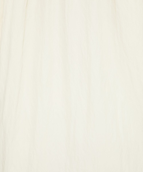 08sircus(ゼロエイトサーカス)の「【08sircus(ゼロハチサーカス)】ヴィスコースワッシャーギャザーシャツ /S21SL-TS03(シャツ/ブラウス・レディース・オフホワイト/ネイビー・1)」の4枚目の写真