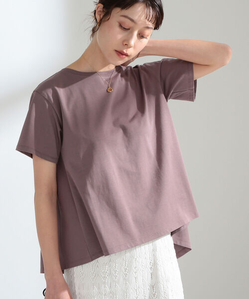 Ray BEAMS（レイビームス）の「Ray BEAMS / バック フレア ハーフスリーブ Tシャツ（Tシャツ/カットソー・レディース・ブラック/ホワイト/グリーン/モカ・ONE SIZE）」の21枚目の写真