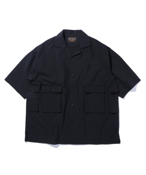 MR.OLIVE（ミスターオリーブ）の「【セットアップ対応】SHELTECH(シェルテック) C/N タイプライター / カーゴ 半袖 開襟シャツ（シャツ/ブラウス・メンズ・ブラック/ベージュ/ネイビー・SMALL/MEDIUM/LARGE）」の13枚目の写真