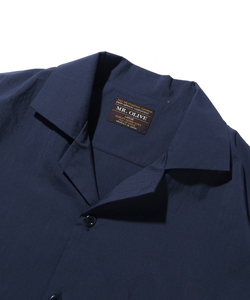 MR.OLIVE（ミスターオリーブ）の「【セットアップ対応】SHELTECH(シェルテック) C/N タイプライター / カーゴ 半袖 開襟シャツ（シャツ/ブラウス・メンズ・ブラック/ベージュ/ネイビー・SMALL/MEDIUM/LARGE）」の9枚目の写真