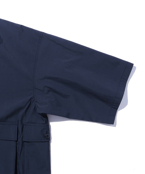 MR.OLIVE（ミスターオリーブ）の「【セットアップ対応】SHELTECH(シェルテック) C/N タイプライター / カーゴ 半袖 開襟シャツ（シャツ/ブラウス・メンズ・ブラック/ベージュ/ネイビー・SMALL/MEDIUM/LARGE）」の14枚目の写真