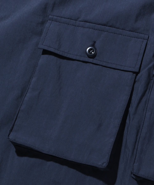 MR.OLIVE（ミスターオリーブ）の「【セットアップ対応】SHELTECH(シェルテック) C/N タイプライター / カーゴ 半袖 開襟シャツ（シャツ/ブラウス・メンズ・ブラック/ベージュ/ネイビー・SMALL/MEDIUM/LARGE）」の6枚目の写真